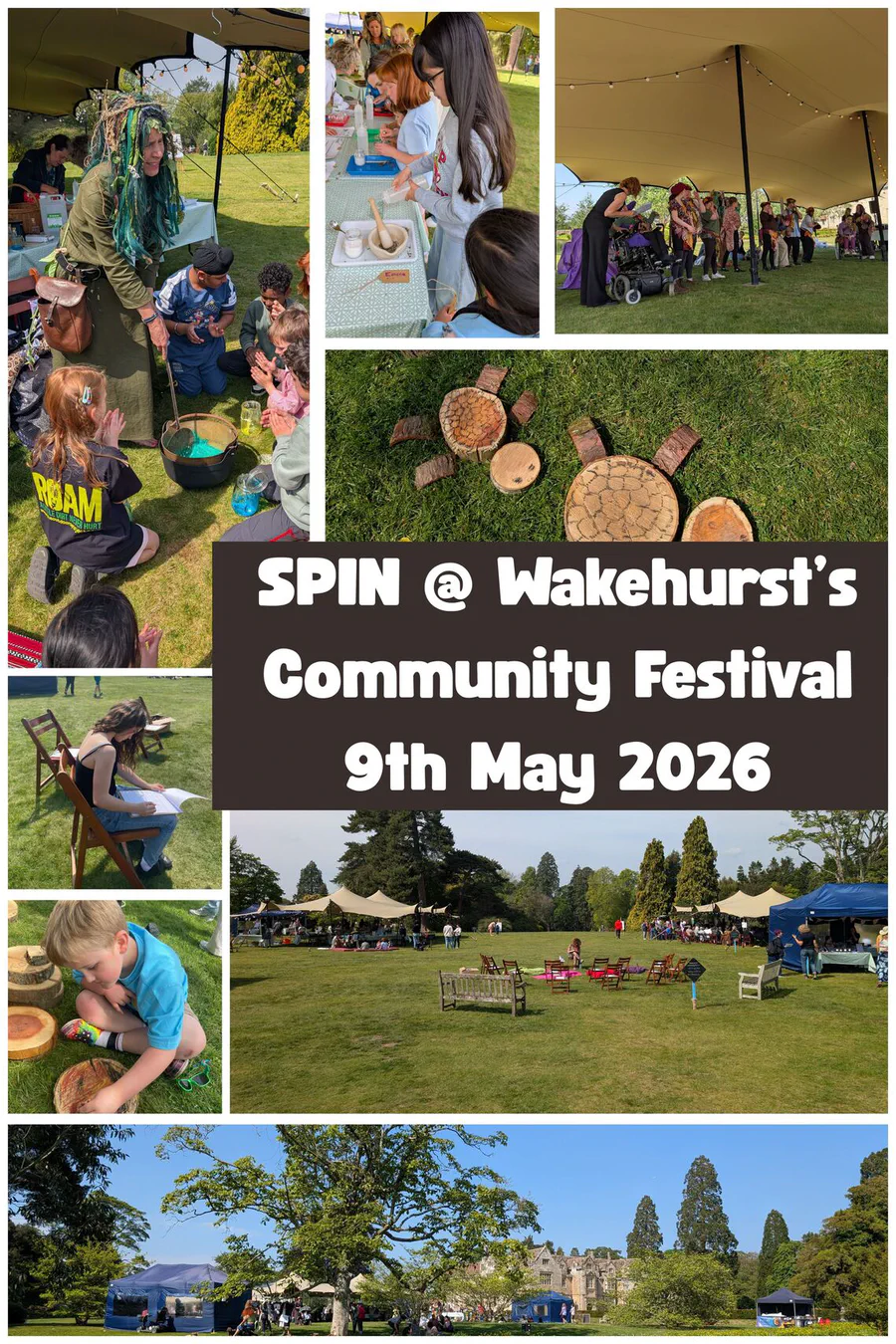 Families at Wakehurst's Community Festival with SPIN, May 2026